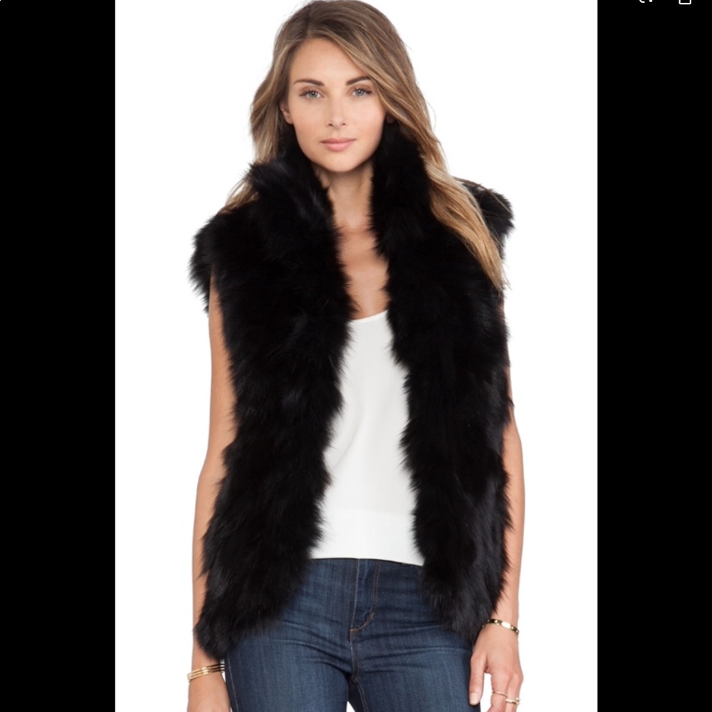 Adrienne Landau Fox Fur Vest